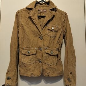 Women's Twenty Twenty Classic Tan Corduroy Blazer Size M.